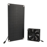 Solar Panel Fan Kit 20W Powered Mini Portable for Greenhouse Chicken Coop Pet House Window Exhaust - Top-Down View