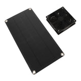 Solar Panel Fan Kit 20W Powered Mini Portable for Greenhouse Chicken Coop Pet House Window Exhaust - Rear View