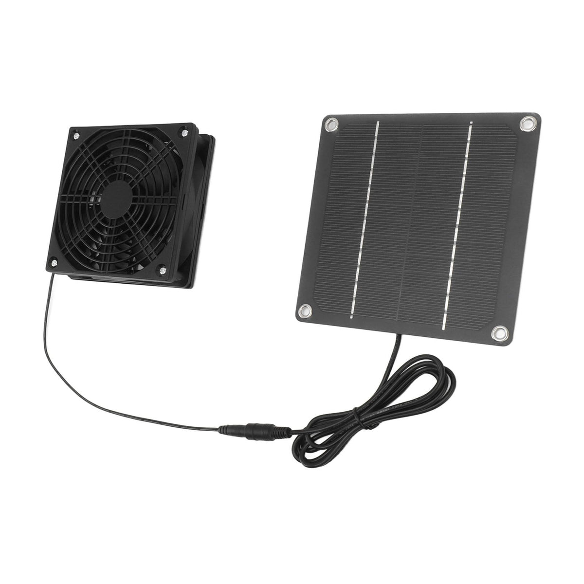 Solar Panel Fan Kit Monocrystalline Silicon 2200RPM Solar Exhaust Fan with Protective Cover for Greenhouse