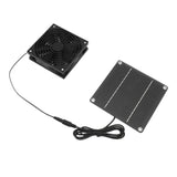 Solar Panel Fan Kit Monocrystalline Silicon 2200RPM Solar Exhaust Fan with Protective Cover for Greenhouse - Rear View