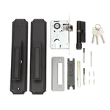 Door Handle Strong Aluminium Alloy Antioxidant Easy Mounting Straight Door Lever with 3 Keys for Repair Replacement