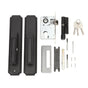 Door Handle Strong Aluminium Alloy Antioxidant Easy Mounting Straight Door Lever with 3 Keys for Repair Replacement