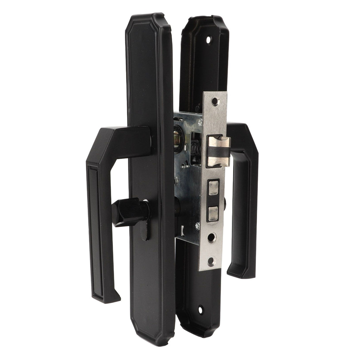 Door Handle Strong Aluminium Alloy Antioxidant Easy Mounting Straight Door Lever with 3 Keys for Repair Replacement