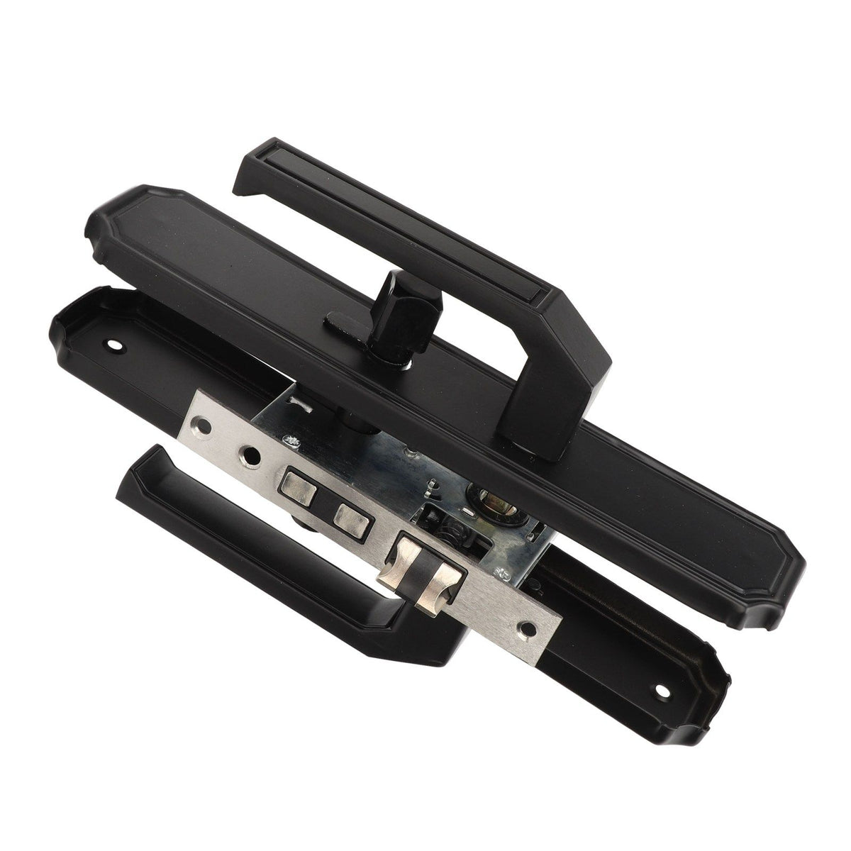 Door Handle Strong Aluminium Alloy Antioxidant Easy Mounting Straight Door Lever with 3 Keys for Repair Replacement