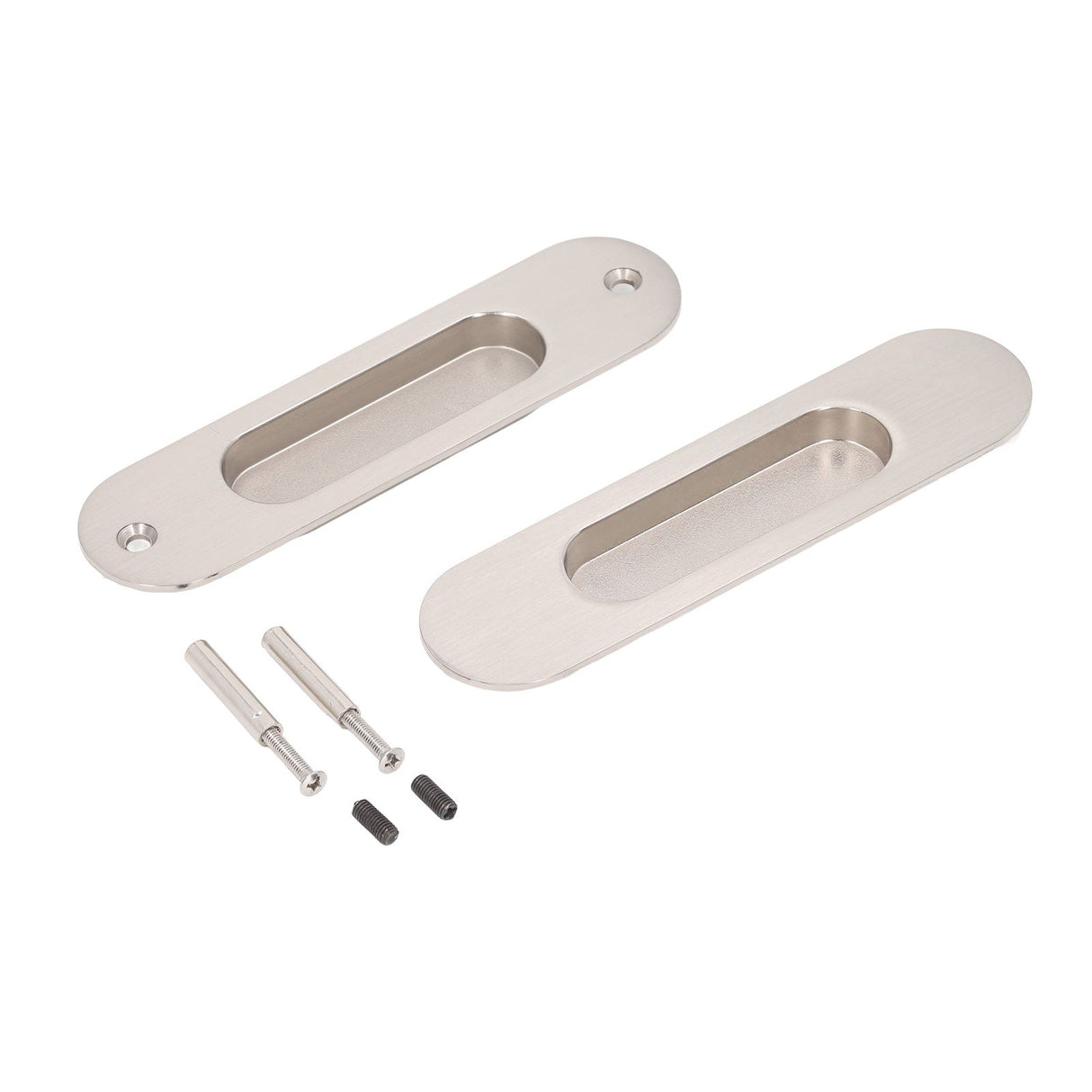 Sliding Door Handles Set Smoothing Surfaces Aluminum Alloy Closet Door Finger Flush Pull