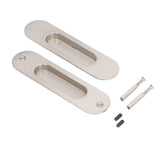 Sliding Door Handles Set Smoothing Surfaces Aluminum Alloy Closet Door Finger Flush Pull - Front View