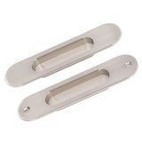 Sliding Door Handles Set Smoothing Surfaces Aluminum Alloy Closet Door Finger Flush Pull - Rear View