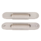 Sliding Door Handles Set Smoothing Surfaces Aluminum Alloy Closet Door Finger Flush Pull - Close-Up Angle