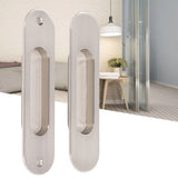 Sliding Door Handles Set Smoothing Surfaces Aluminum Alloy Closet Door Finger Flush Pull