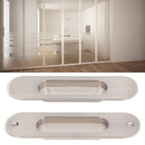 Sliding Door Handles Set Smoothing Surfaces Aluminum Alloy Closet Door Finger Flush Pull