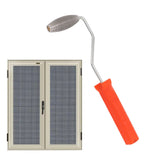 Fiberglass Roller Bubble Paddle Tool Aluminum Alloy Bubble Roller With Plastic Handle Olive Roll Type B - Extra Image