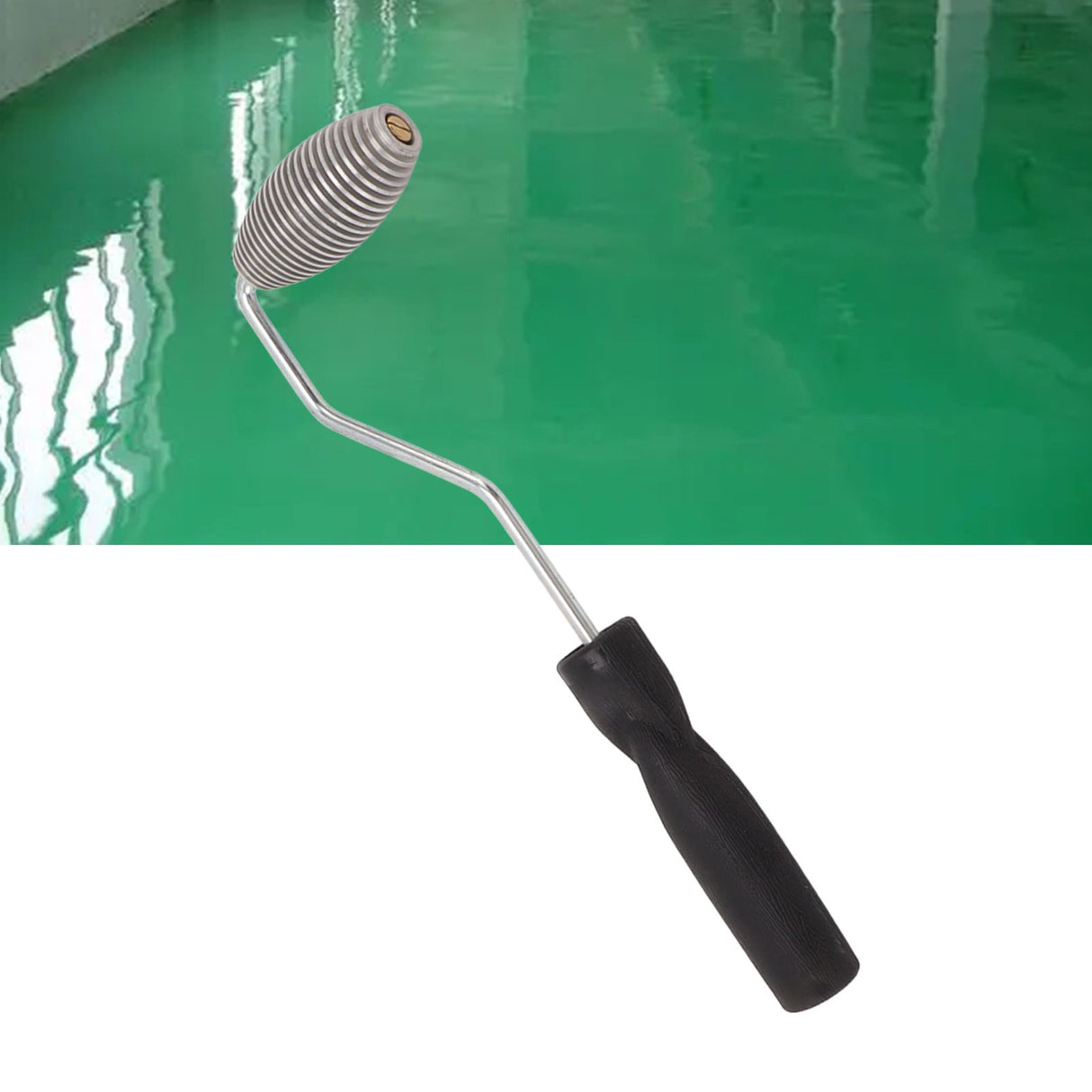 Fiberglass Roller Bubble Paddle Tool Aluminum Alloy Bubble Roller With Plastic Handle Olive Roll Type C