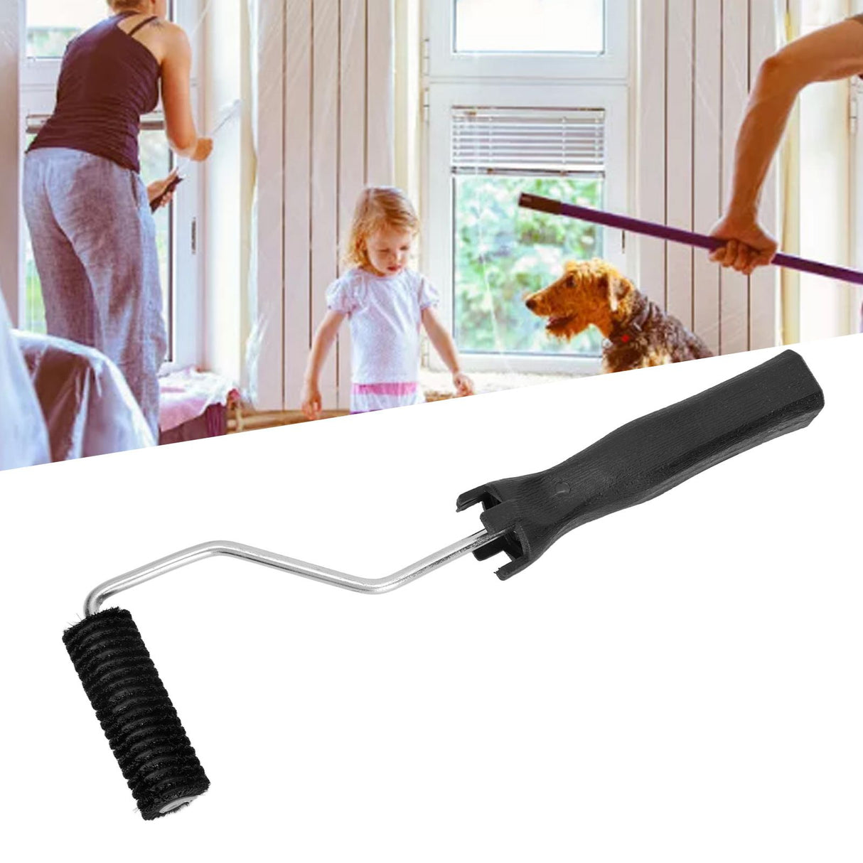 Fiberglass Roller Portable Tub Roller Tool Bristle Resin Laminating Bubble Roller for Window Bathtub Door B