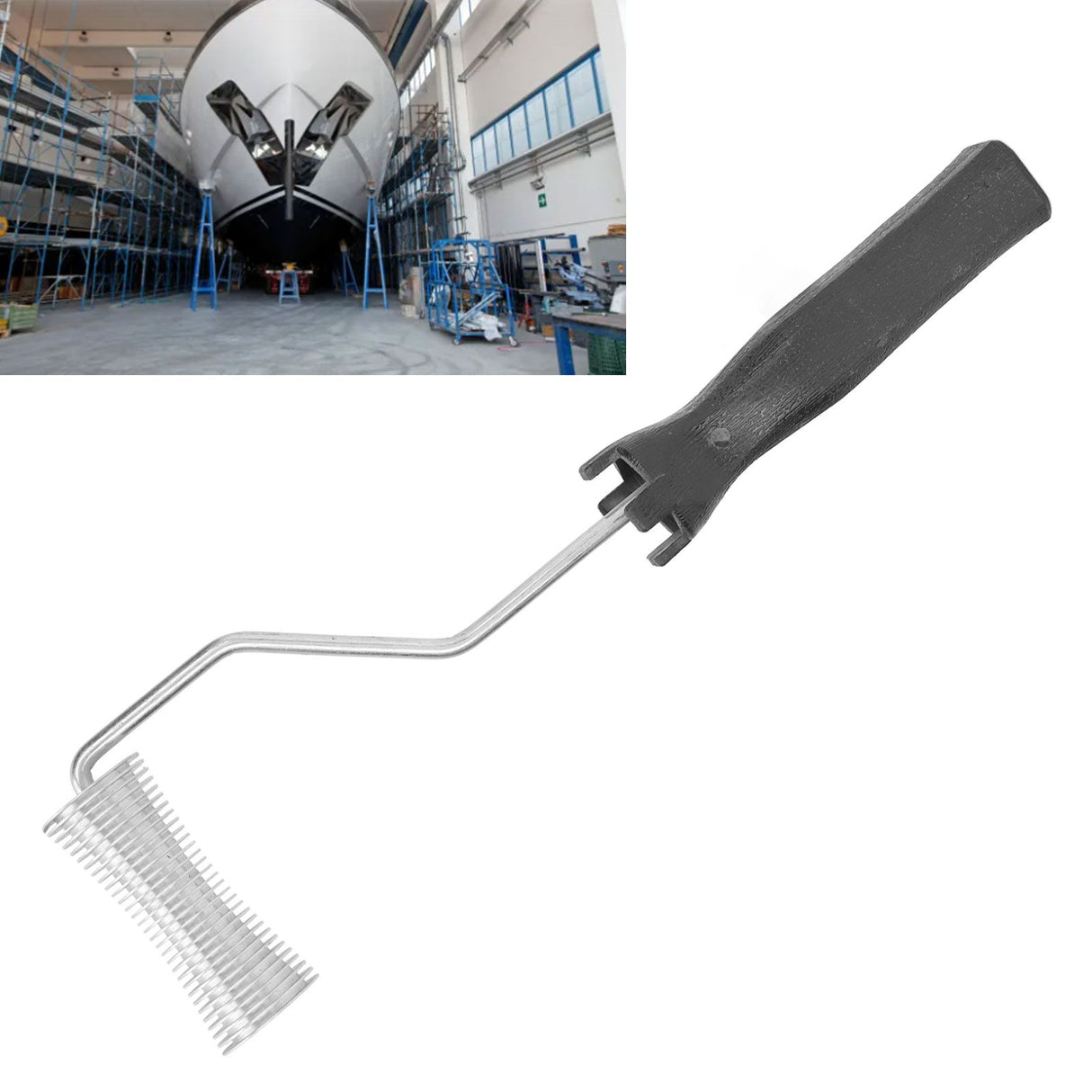 Fiberglass Roller Aluminum Alloy Fiberglass Resin Laminating Bubble Roller Tool 70mm Diameter