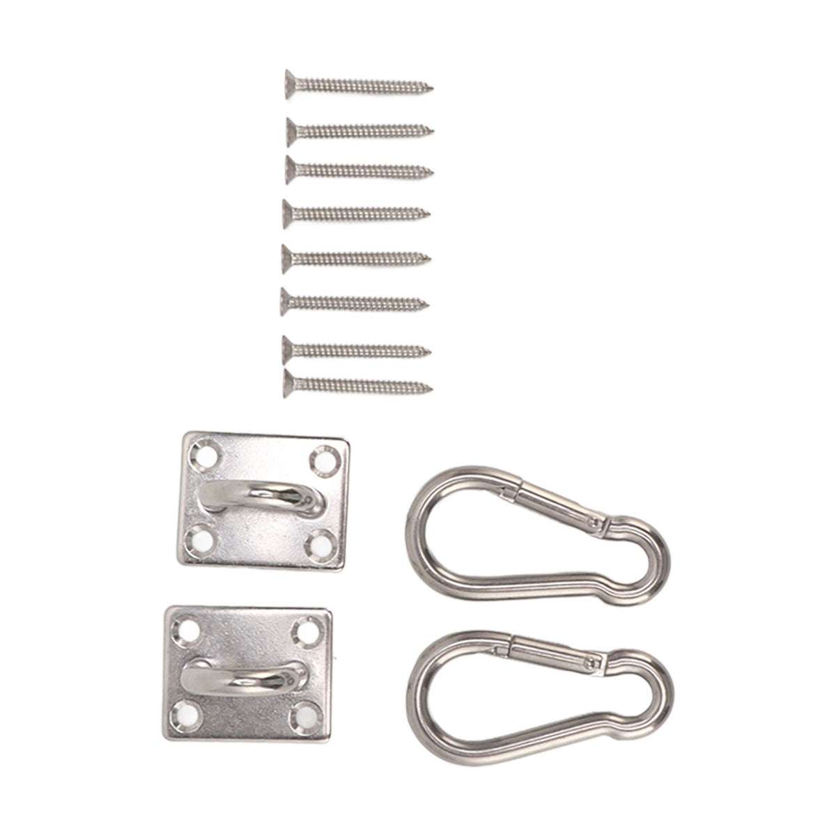 200kg Outdoor Swing Hook Set with Square Door Buckle Spring Hook 304 Stainless Steel Hammock Hook Set for Porch Yoga