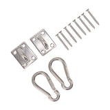 200kg Outdoor Swing Hook Set with Square Door Buckle Spring Hook 304 Stainless Steel Hammock Hook Set for Porch Yoga