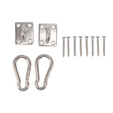 200kg Outdoor Swing Hook Set with Square Door Buckle Spring Hook 304 Stainless Steel Hammock Hook Set for Porch Yoga