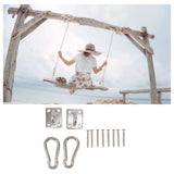 200kg Outdoor Swing Hook Set with Square Door Buckle Spring Hook 304 Stainless Steel Hammock Hook Set for Porch Yoga - Extra Image
