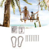 200kg Outdoor Swing Hook Set with Square Door Buckle Spring Hook 304 Stainless Steel Hammock Hook Set for Porch Yoga