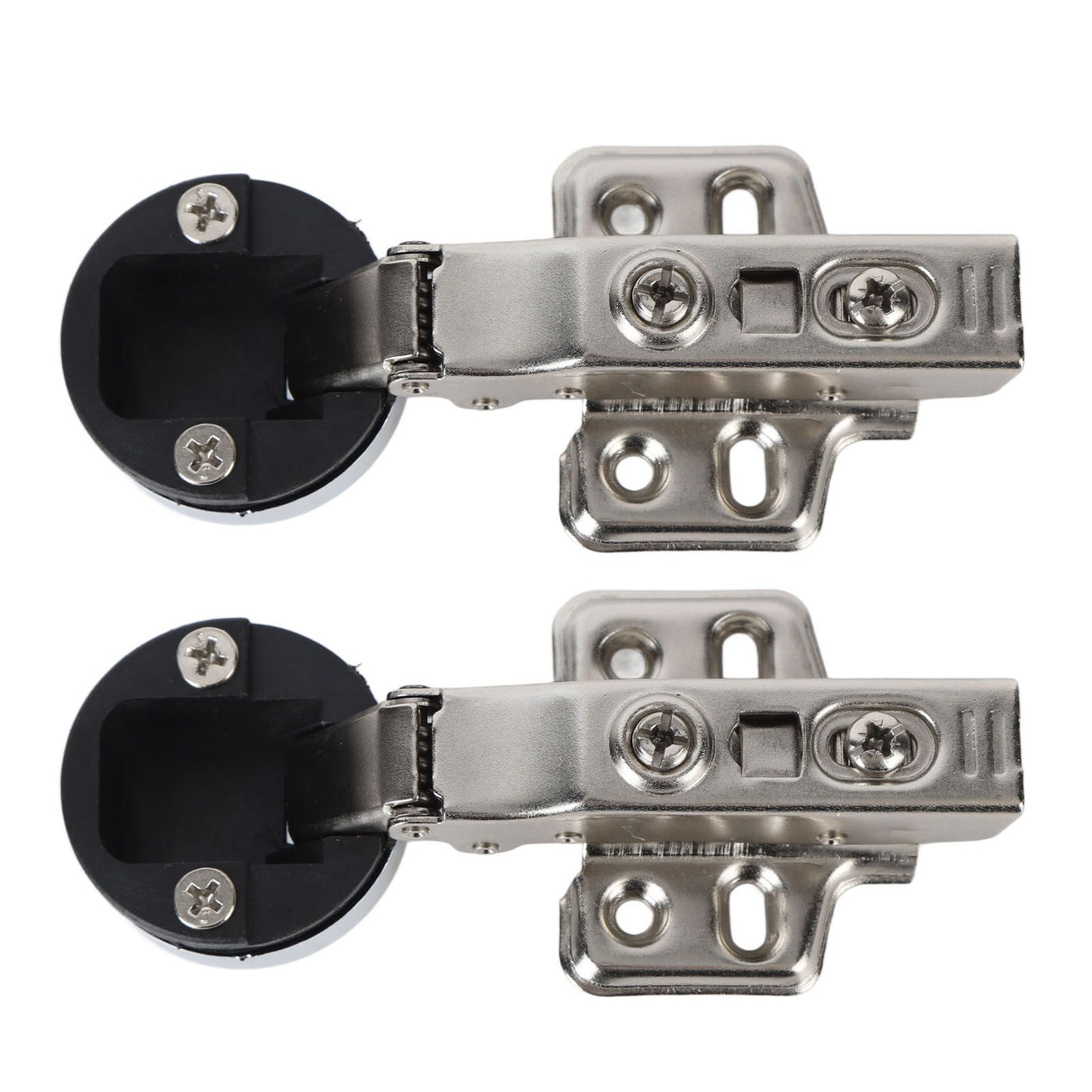 2Set Stainless Steel 201 Cabinet Glass Door Hinge 35 Cup Glass Door Damping Buffer Hinge Straight ArmFull Overlay 18mm