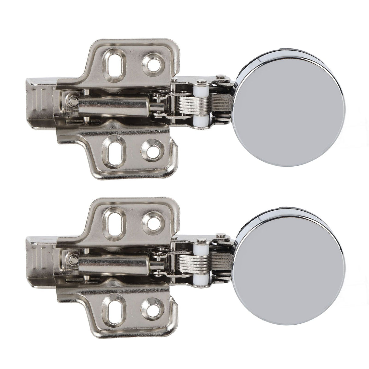 2Set Stainless Steel 201 Cabinet Glass Door Hinge 35 Cup Glass Door Damping Buffer Hinge Straight ArmFull Overlay 18mm