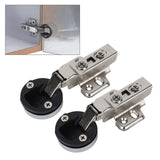 2Set Stainless Steel 201 Cabinet Glass Door Hinge 35 Cup Glass Door Damping Buffer Hinge Straight ArmFull Overlay 18mm
