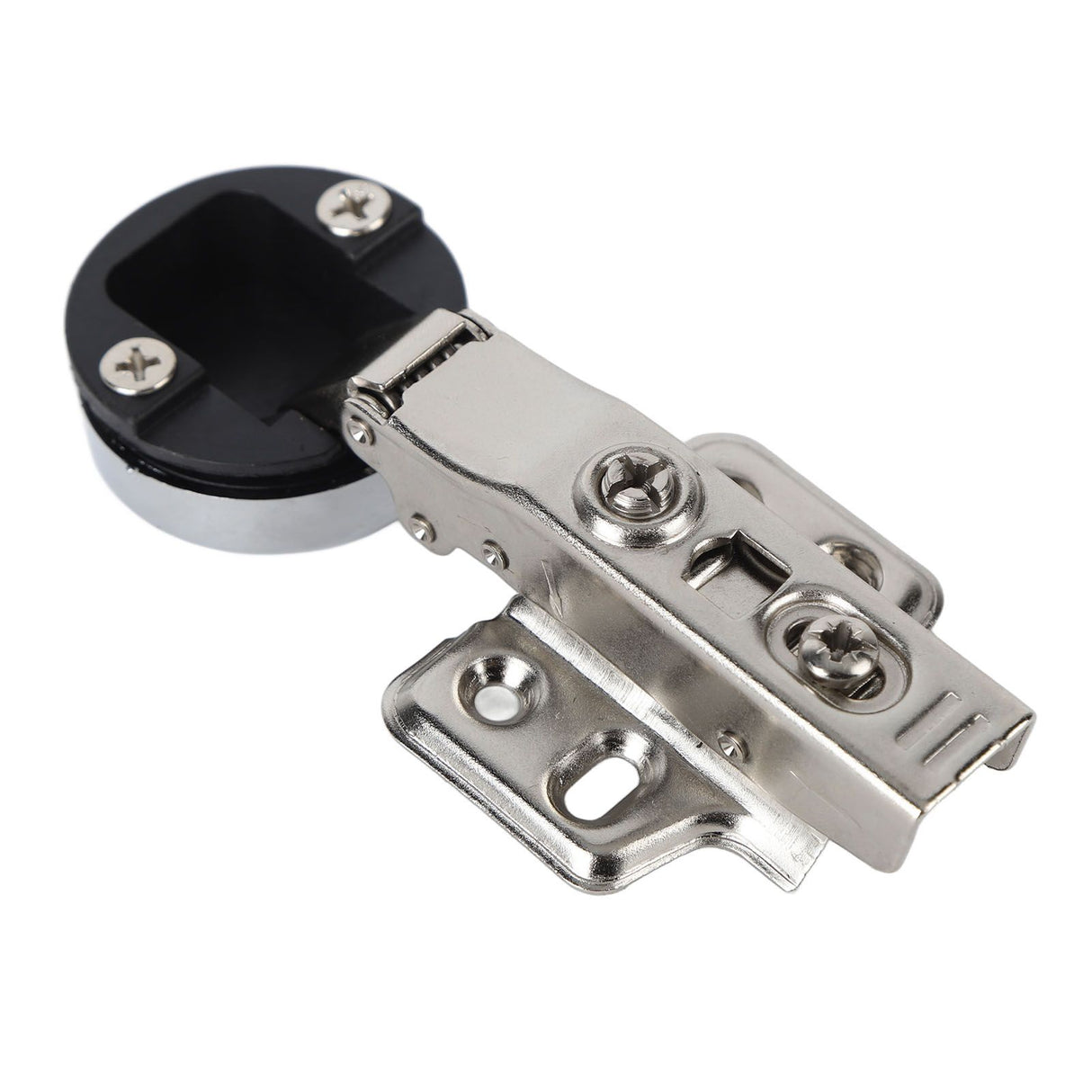 2Set Stainless Steel 201 Cabinet Glass Door Hinge 35 Cup Glass Door Damping Buffer Hinge Straight ArmFull Overlay 18mm