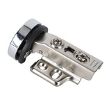 2Set Stainless Steel 201 Cabinet Glass Door Hinge 35 Cup Glass Door Damping Buffer Hinge Straight ArmFull Overlay 18mm - Extra Image