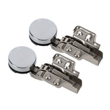 2Set Stainless Steel 201 Cabinet Glass Door Hinge 35 Cup Glass Door Damping Buffer Hinge Large Bend Insert - Side View