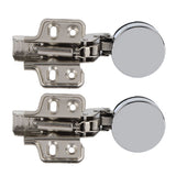 2Set Stainless Steel 201 Cabinet Glass Door Hinge 35 Cup Glass Door Damping Buffer Hinge Large Bend Insert