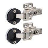 2Set Stainless Steel 201 Cabinet Glass Door Hinge 35 Cup Glass Door Damping Buffer Hinge Large Bend Insert