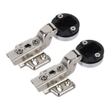 2Set Stainless Steel 201 Cabinet Glass Door Hinge 35 Cup Glass Door Damping Buffer Hinge Large Bend Insert