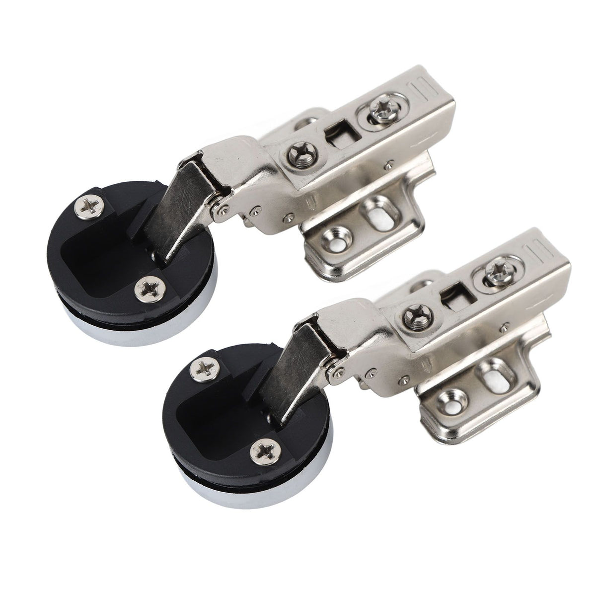 2Set Stainless Steel 201 Cabinet Glass Door Hinge 35 Cup Glass Door Damping Buffer Hinge Large Bend Insert