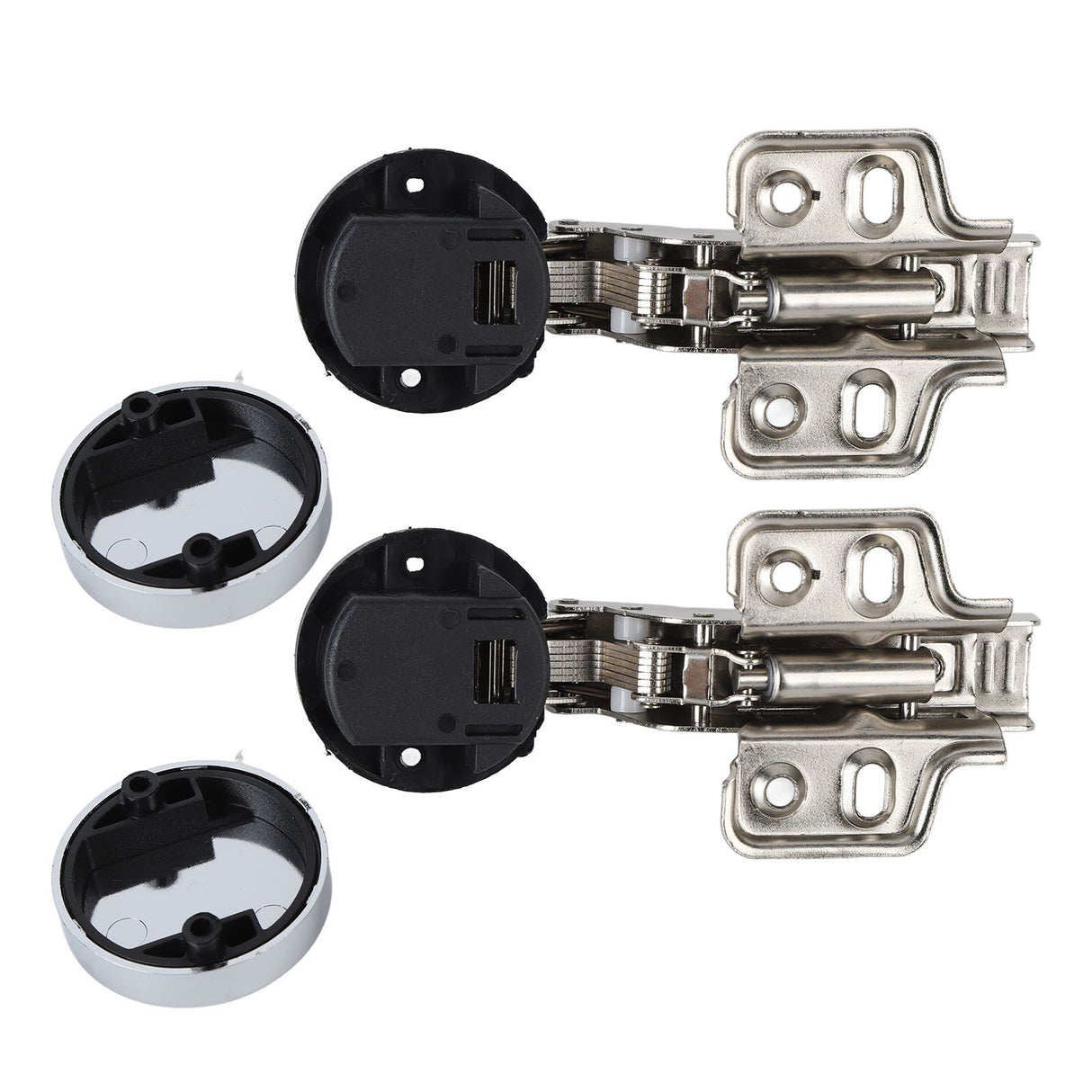 2Set Stainless Steel 201 Cabinet Glass Door Hinge 35 Cup Glass Door Damping Buffer Hinge Large Bend Insert