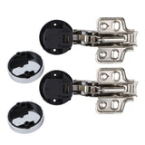 2Set Stainless Steel 201 Cabinet Glass Door Hinge 35 Cup Glass Door Damping Buffer Hinge Large Bend Insert