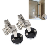 2Set Stainless Steel 201 Cabinet Glass Door Hinge 35 Cup Glass Door Damping Buffer Hinge Large Bend Insert