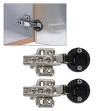 2Set Stainless Steel 201 Cabinet Glass Door Hinge 35 Cup Glass Door Damping Buffer Hinge Large Bend Insert