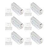 6Pcs Spring Latch Mini Door Push Release Latch Light Weight Push to Open Door Latch for Cabinet Door - 45-Degree Angle
