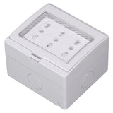 Waterproof Wall Socket IP55 Dustproof Flame Retardant Housing 3 Port Wall Outlet for Outdoor Italian Plug 110‑250V - Side View