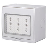 Waterproof Wall Socket IP55 Dustproof Flame Retardant Housing 3 Port Wall Outlet for Outdoor Italian Plug 110‑250V - Extra Image