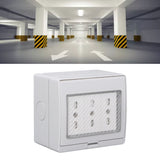 Waterproof Wall Socket IP55 Dustproof Flame Retardant Housing 3 Port Wall Outlet for Outdoor Italian Plug 110‑250V