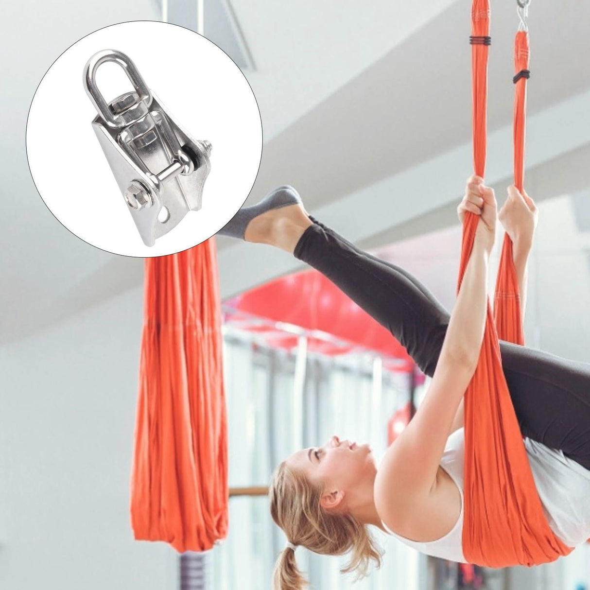 Hammock Hanging Kit Stainless Steel Heavy Duty Swing Hanger 360 Degree Rotate Swing Hanger Suspension Hooks