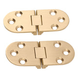 2 Sets Folding Flip Top Hinge Rustproof Round Edge 180 Degree Brass Flap Hinge with Screws for Folding Table Sewing Machine 2.0mm/0.08in