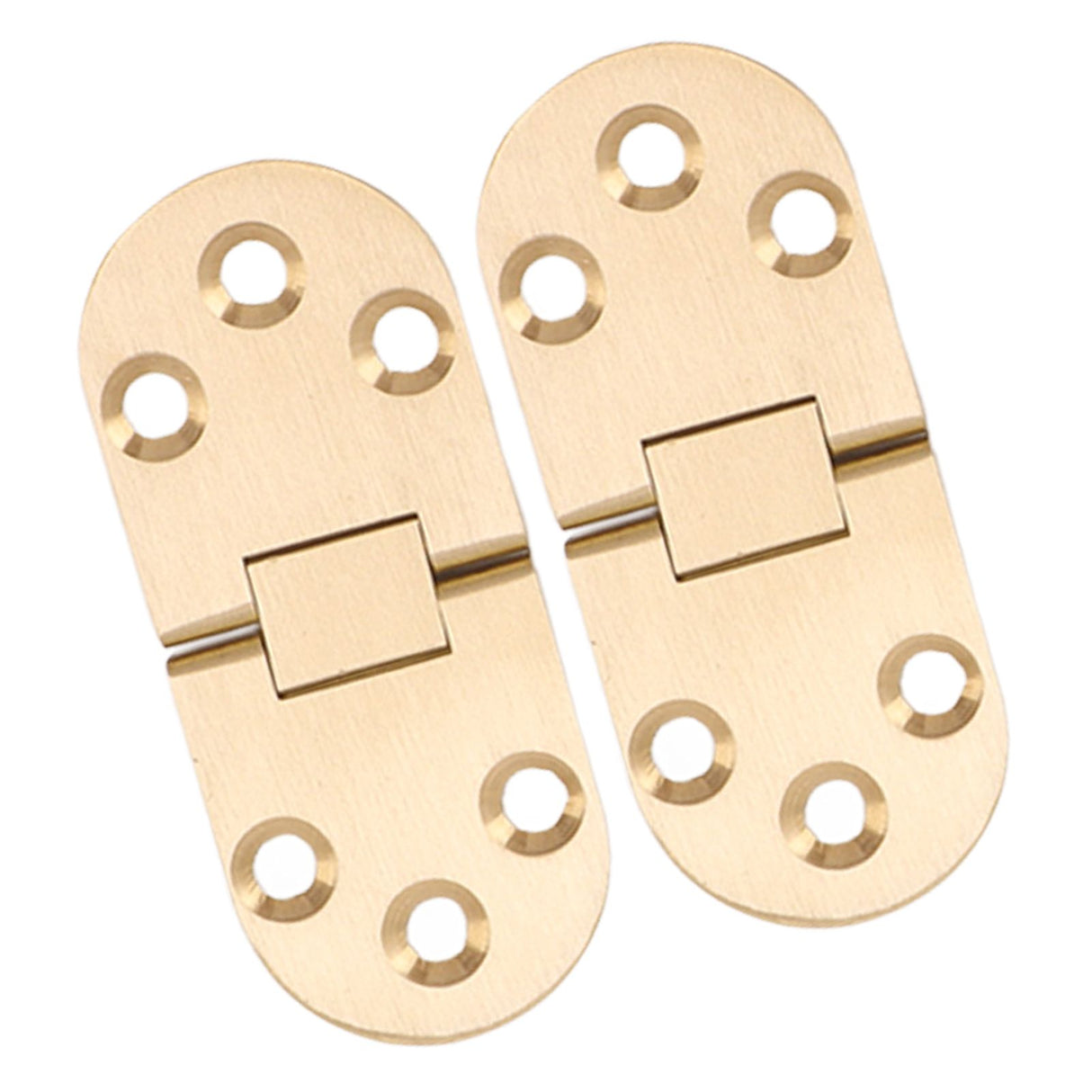 2 Sets Folding Flip Top Hinge Rustproof Round Edge 180 Degree Brass Flap Hinge with Screws for Folding Table Sewing Machine 2.0mm/0.08in