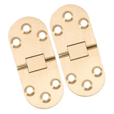 2 Sets Folding Flip Top Hinge Rustproof Round Edge 180 Degree Brass Flap Hinge with Screws for Folding Table Sewing Machine 2.0mm/0.08in