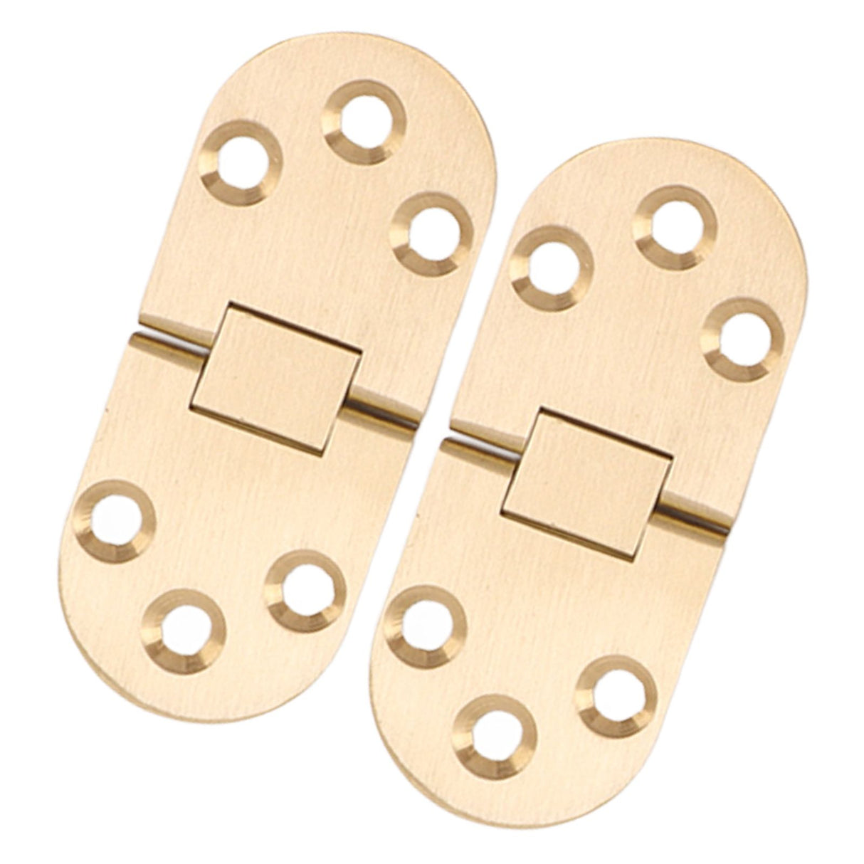2 Sets Folding Flip Top Hinge Rustproof Round Edge 180 Degree Brass Flap Hinge with Screws for Folding Table Sewing Machine 2.0mm/0.08in