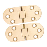 2 Sets Folding Flip Top Hinge Rustproof Round Edge 180 Degree Brass Flap Hinge with Screws for Folding Table Sewing Machine 2.0mm/0.08in