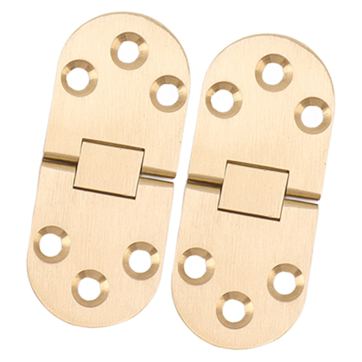 2 Sets Folding Flip Top Hinge Rustproof Round Edge 180 Degree Brass Flap Hinge with Screws for Folding Table Sewing Machine 2.0mm/0.08in
