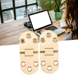 2 Sets Folding Flip Top Hinge Rustproof Round Edge 180 Degree Brass Flap Hinge with Screws for Folding Table Sewing Machine 2.0mm/0.08in