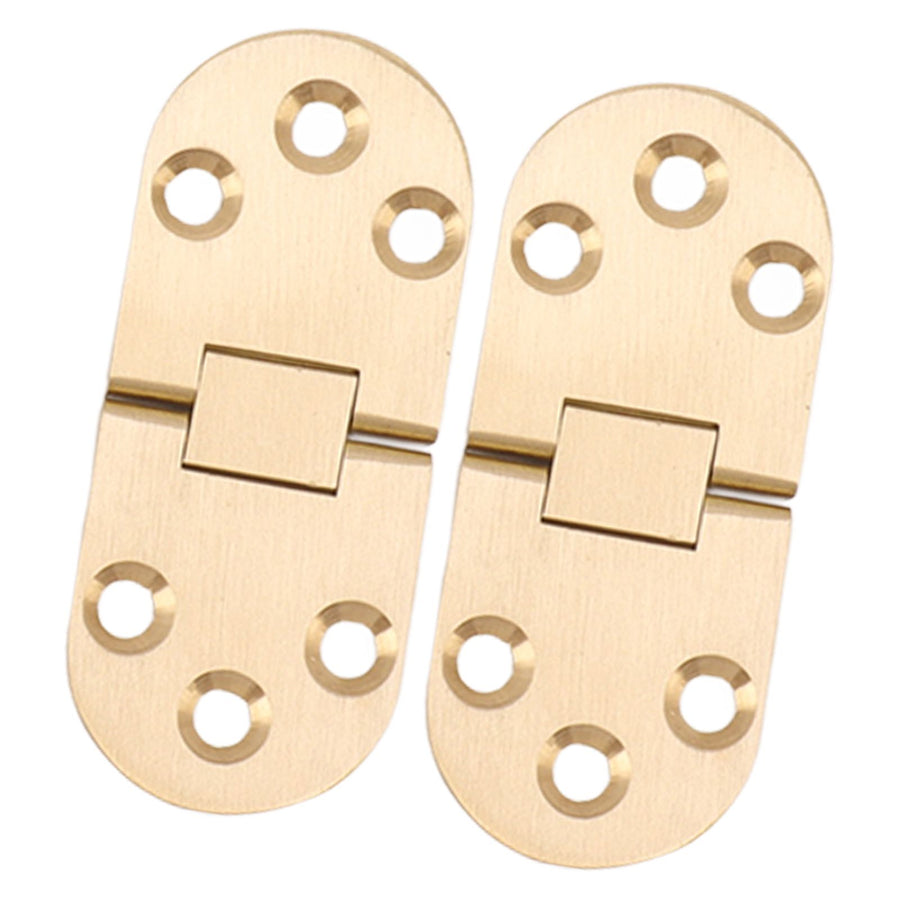 2 Sets Folding Flip Top Hinge Rustproof Round Edge 180 Degree Brass Flap Hinge with Screws for Folding Table Sewing Machine 2.5mm/0.10in